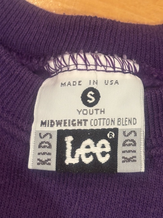 Vintage Lee Made in USA Purple  Palm Tree Graphic Sweatshirt - Picture 3 of 7